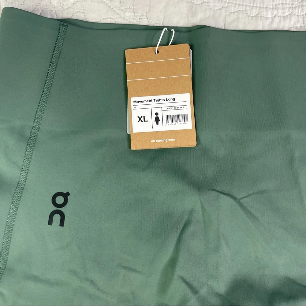 On Cloud Run On Clouds Women’s Movement Tights Long Size XL Ivy - Picture 5 of 16